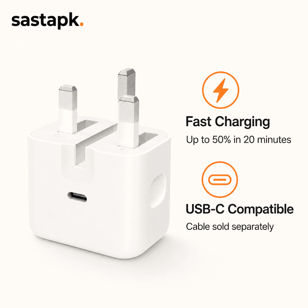 Apple 40W Dynamic Power Adapter with 60W Max (3 Pin) — image 2