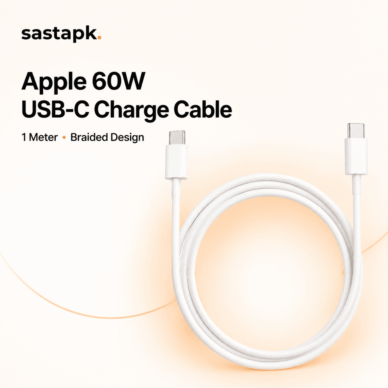 Apple USB-C to USB-C 60W Braided Cable (1m) β image 3