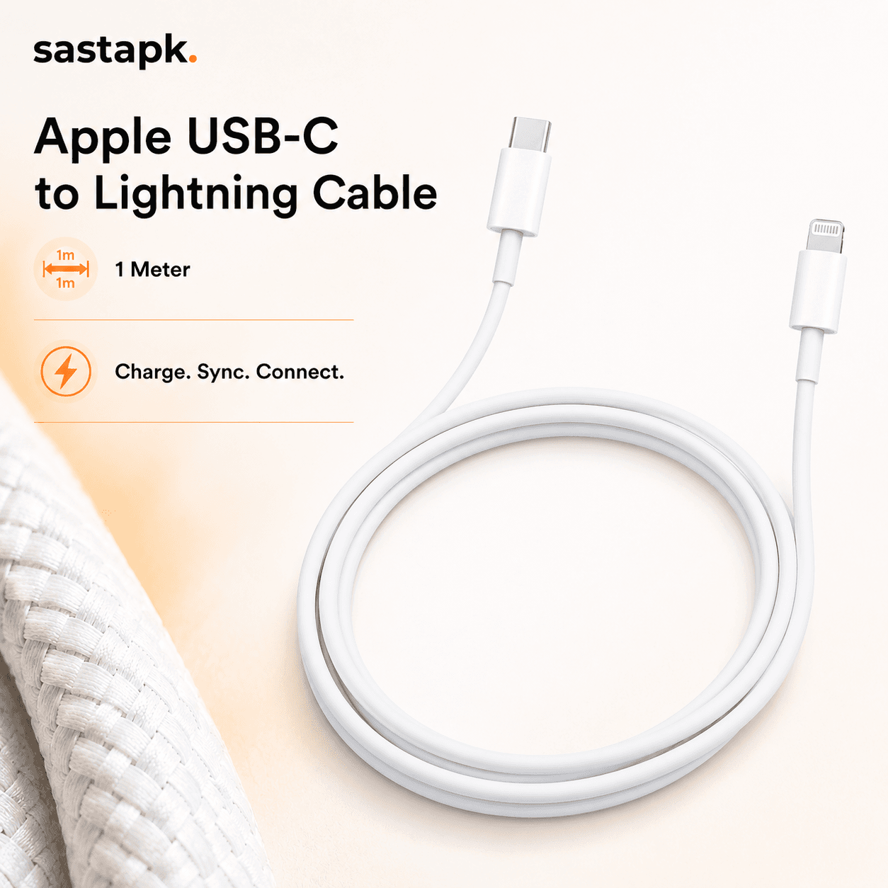 Apple USB-C to Lightning Cable (1m) — iPhone Fast Charging — image 4