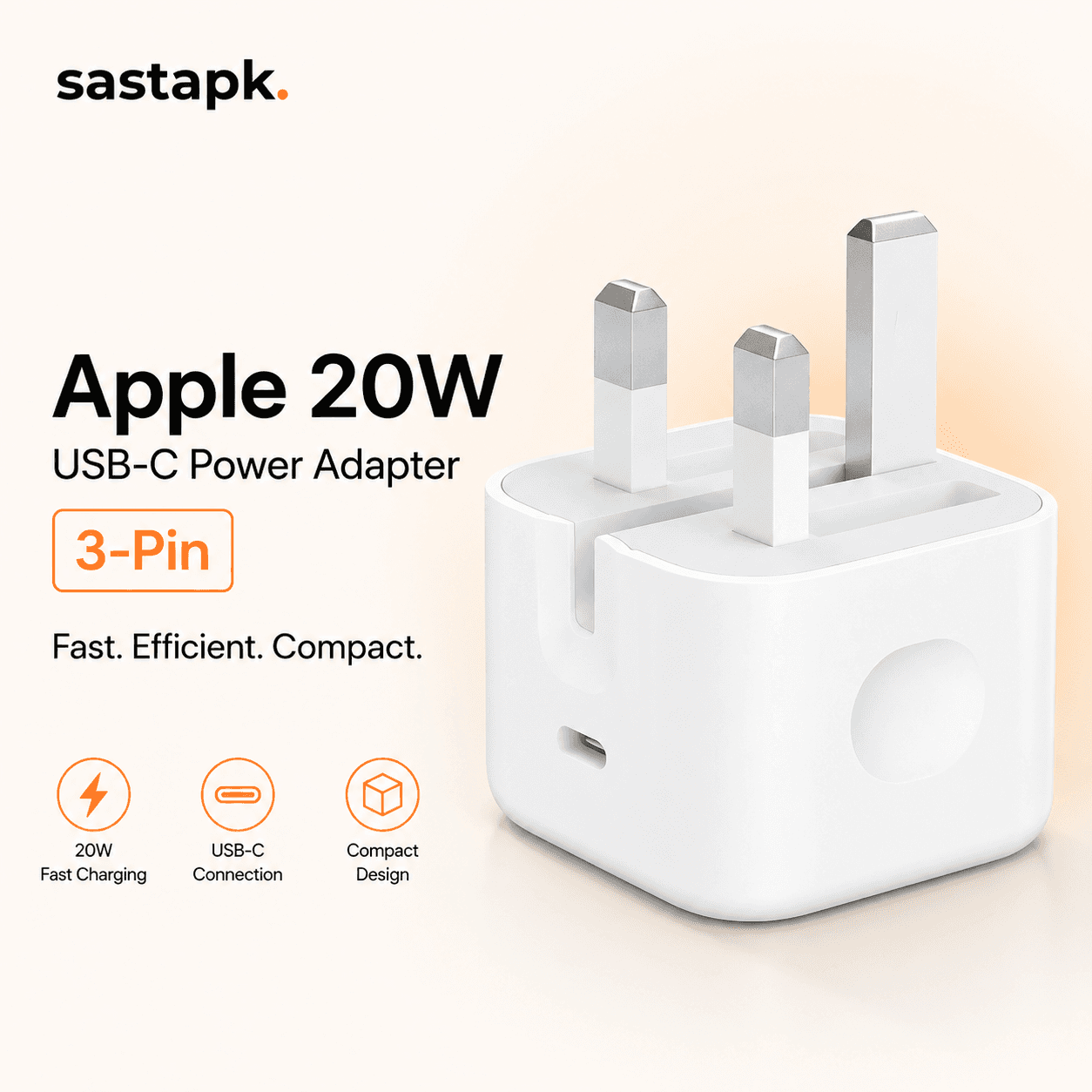 Apple 20W USB-C Power Adapter 3 Pin — image 1