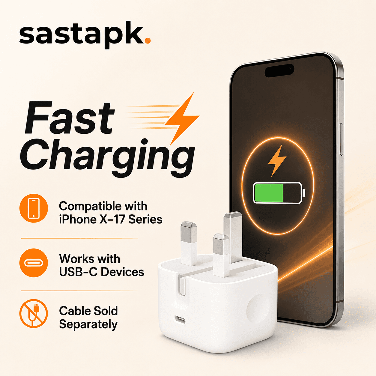 Apple 20W USB-C Power Adapter 3 Pin — image 2