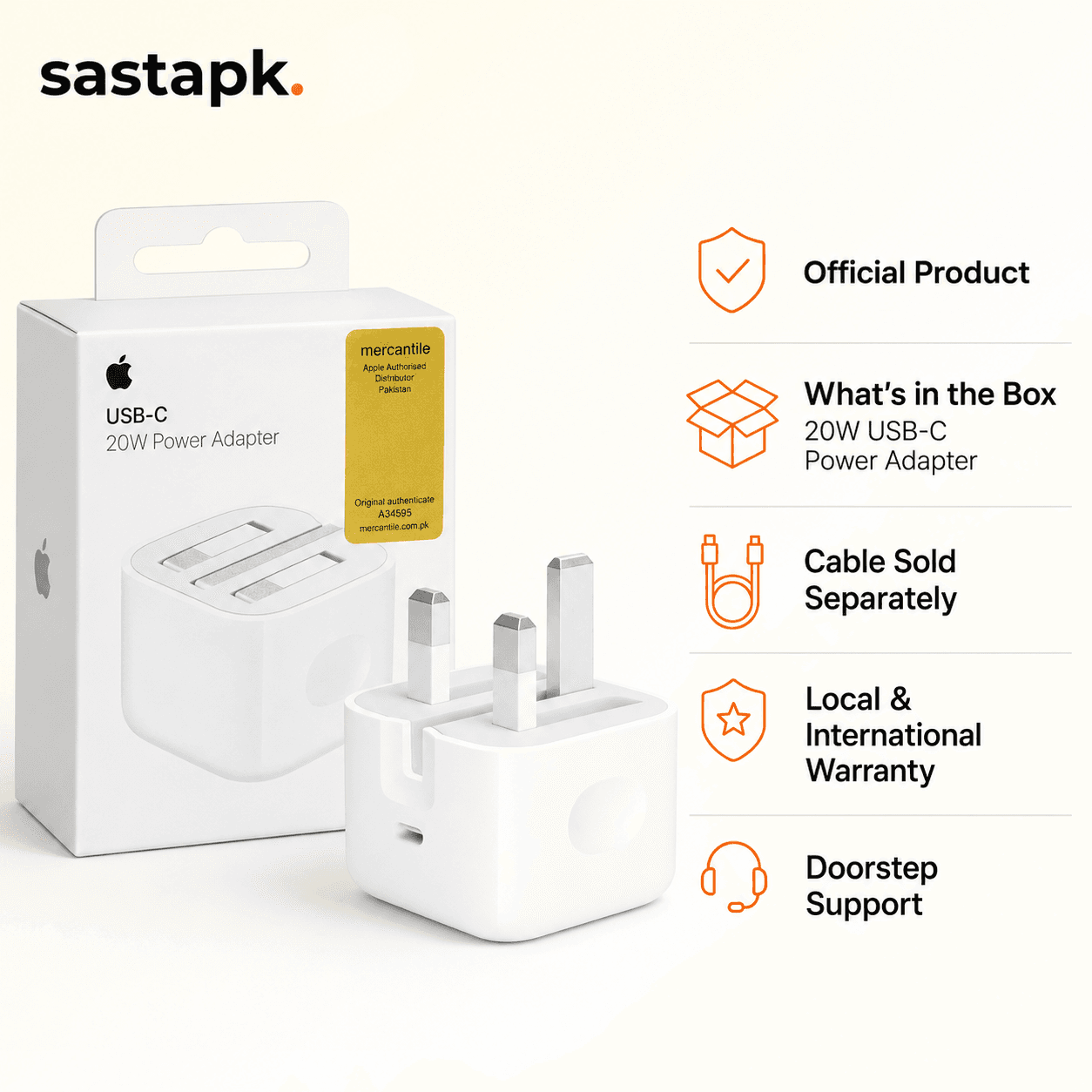 Apple 20W USB-C Power Adapter 3 Pin — image 4